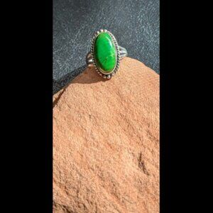 Estate Turquoise/ Sterling Ring sz 9 3/4 Clearance!